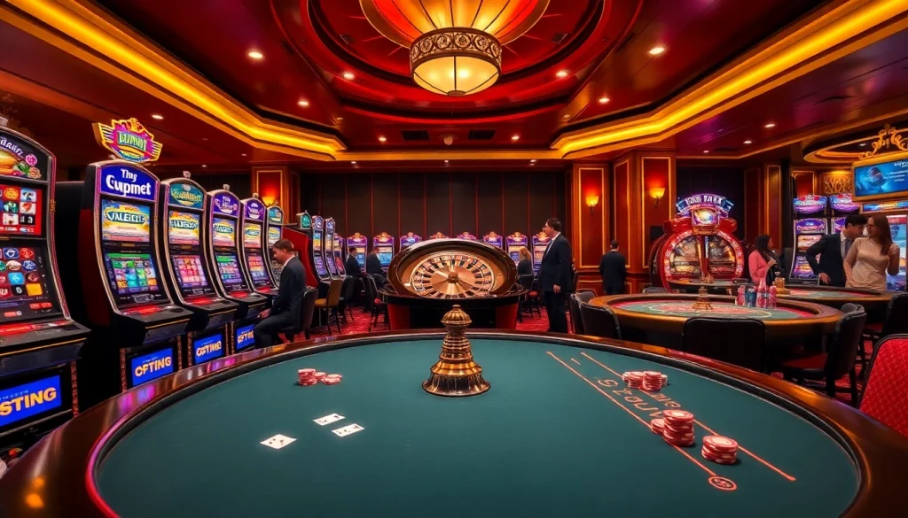 Thrilling gameplay at thabet77.sa.com featuring vibrant slots and exhilarated players in action.