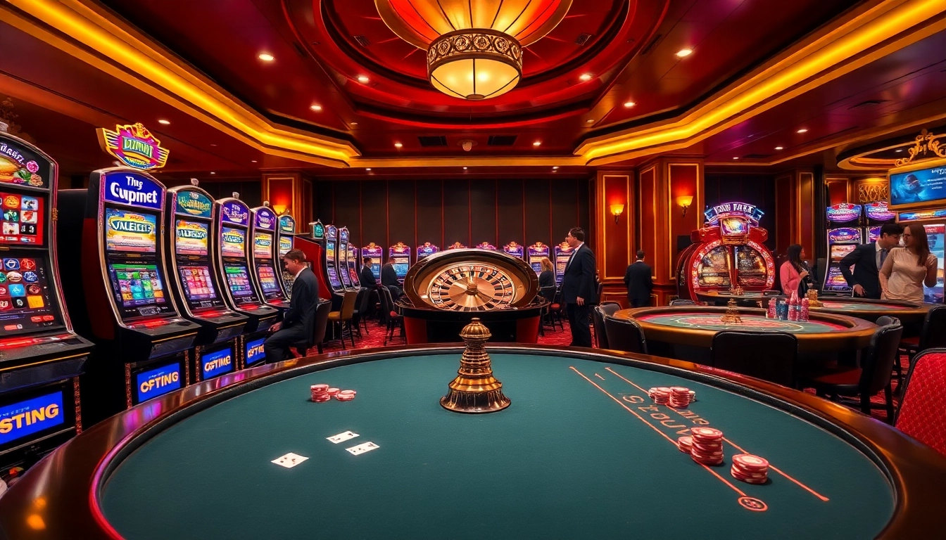 Thrilling gameplay at thabet77.sa.com featuring vibrant slots and exhilarated players in action.