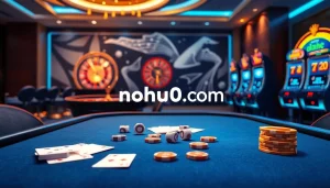 Experience thrilling online gambling with nohu90 com in a luxurious casino setting.