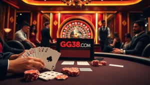 Experience high-stakes excitement at GG88 COM with poker chips and games in a luxurious casino.