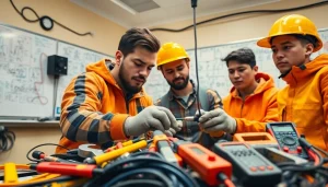 Students at an electrician trade school in Colorado learn hands-on skills with real equipment.
