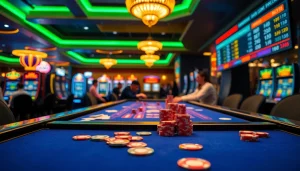 Experience the excitement of online casinos for British Columbia with vibrant gaming tables and engaging atmosphere.