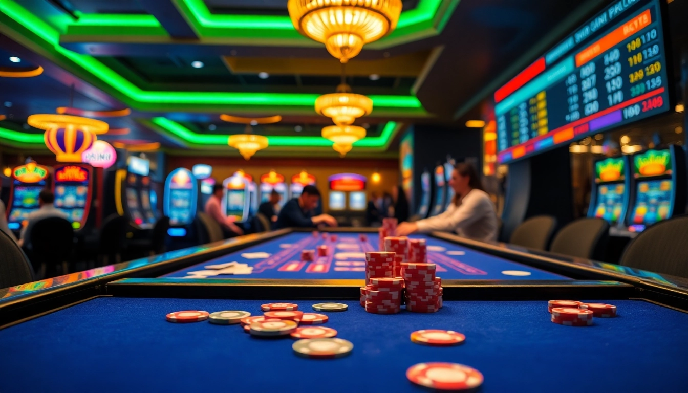 Experience the excitement of online casinos for British Columbia with vibrant gaming tables and engaging atmosphere.