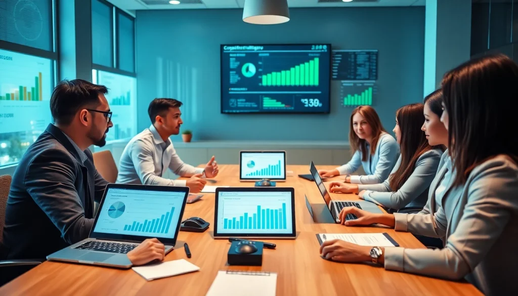 Enhance competitive intelligence insights through collaborative analysis in a modern business setting.