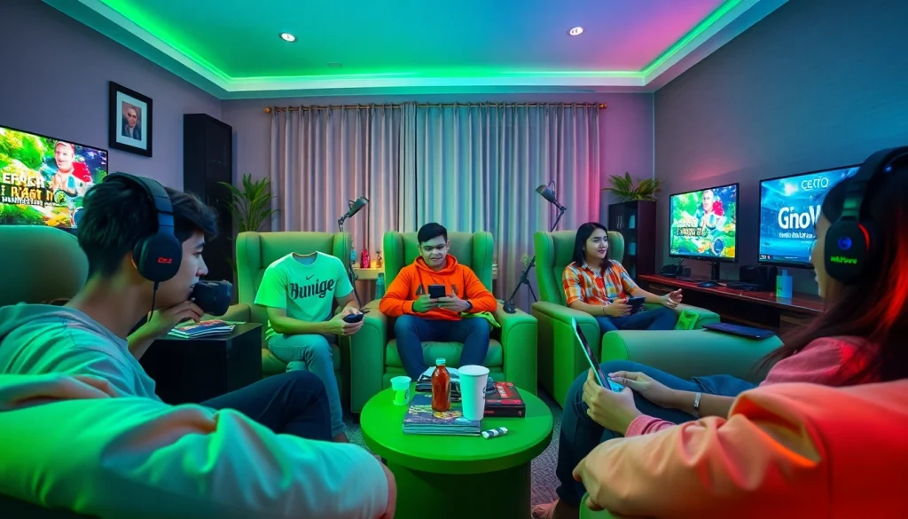 Hello88 gaming environment featuring diverse players enjoying interactive online gaming experiences.