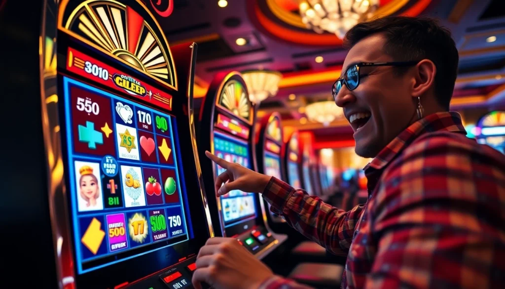 Menang permainan slot bet 50 perak dengan suasana kasino yang seru.