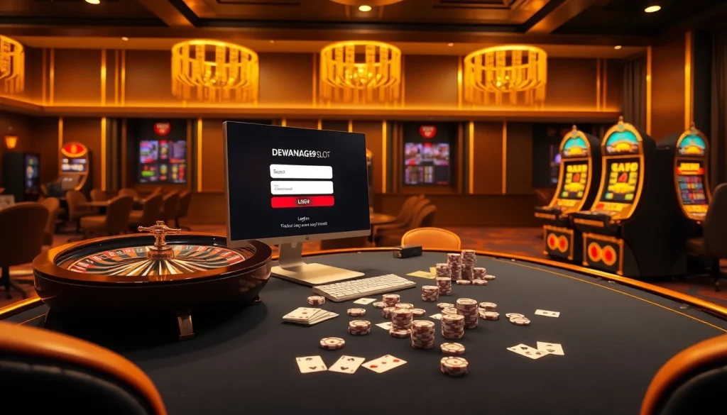 Nikmati kegembiraan login slot dewanaga89 dengan elemen kasino yang cerah dan suasana mewah.