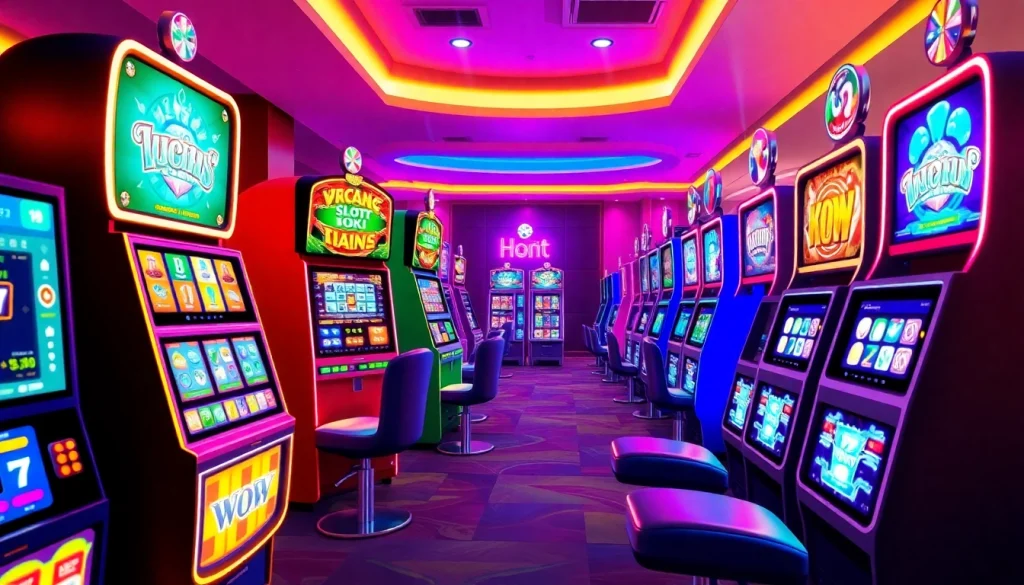 Explore captivating slot hoki games in a vibrant digital casino setting.