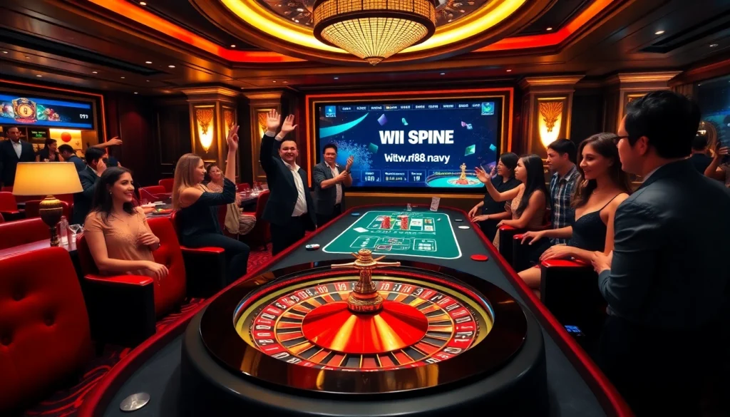 Experience the thrill at https://rr88.navy/ with an engaging casino scene filled with excitement and winning moments.