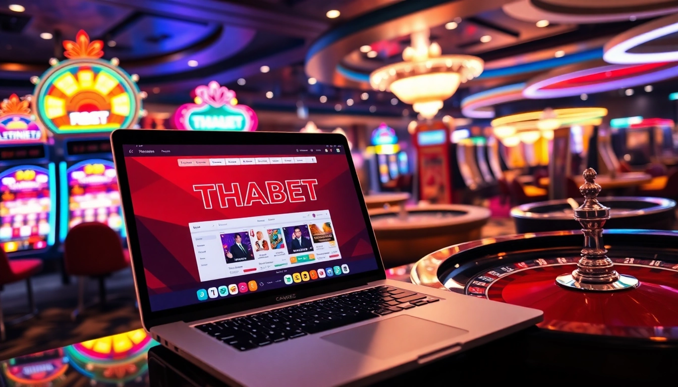 Engage with THABET's thrilling online casino experience featuring vibrant tables and exciting games.