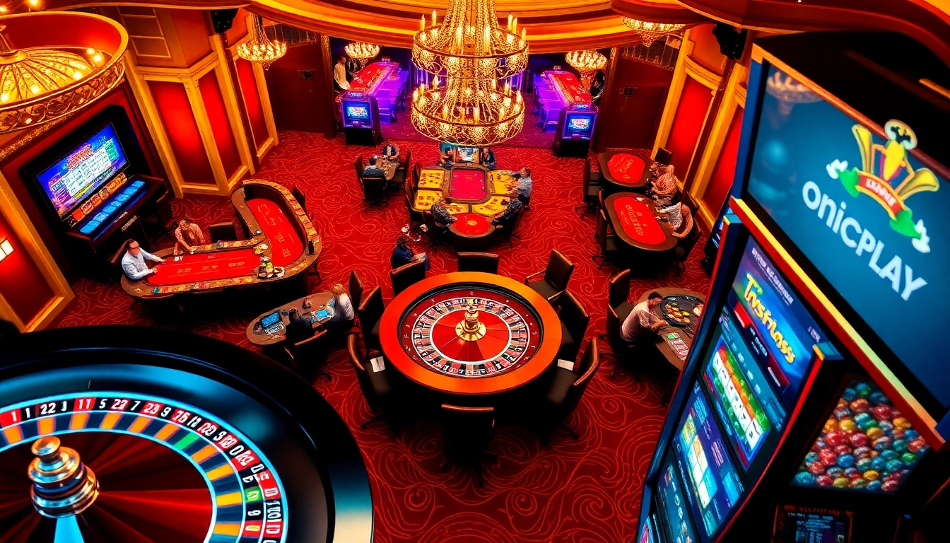 Experience the excitement of onicplay with players engaging in thrilling casino games.