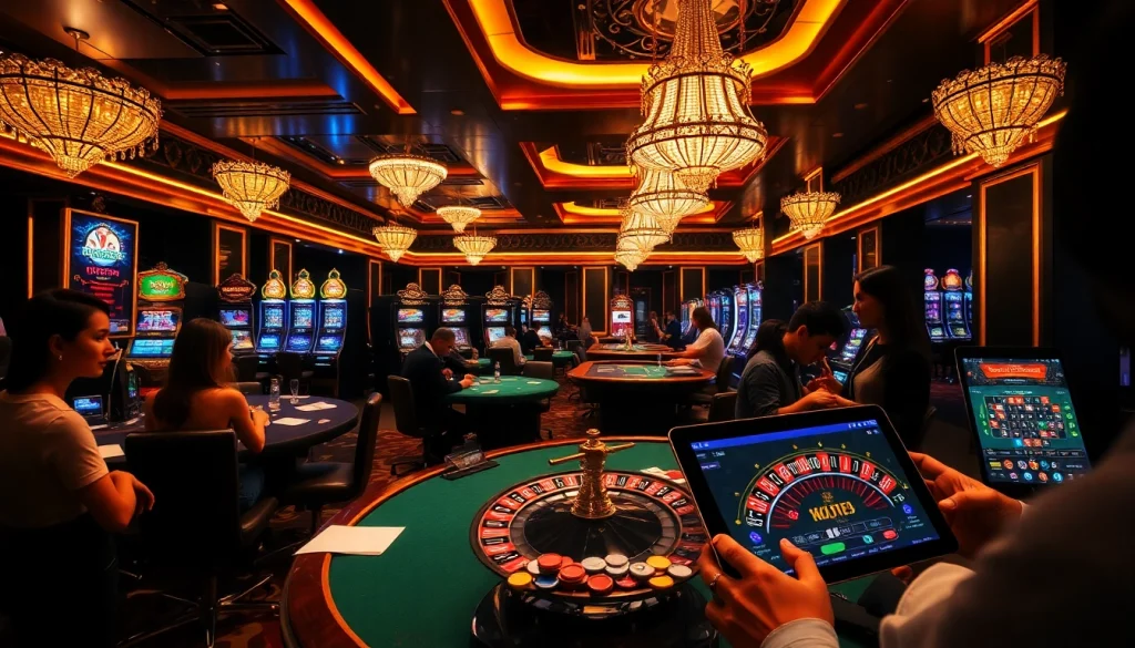 Players enjoy games at the casino with a lively atmosphere inspired by https://lc88x.com/.
