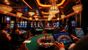 Players enjoy games at the casino with a lively atmosphere inspired by https://lc88x.com/.