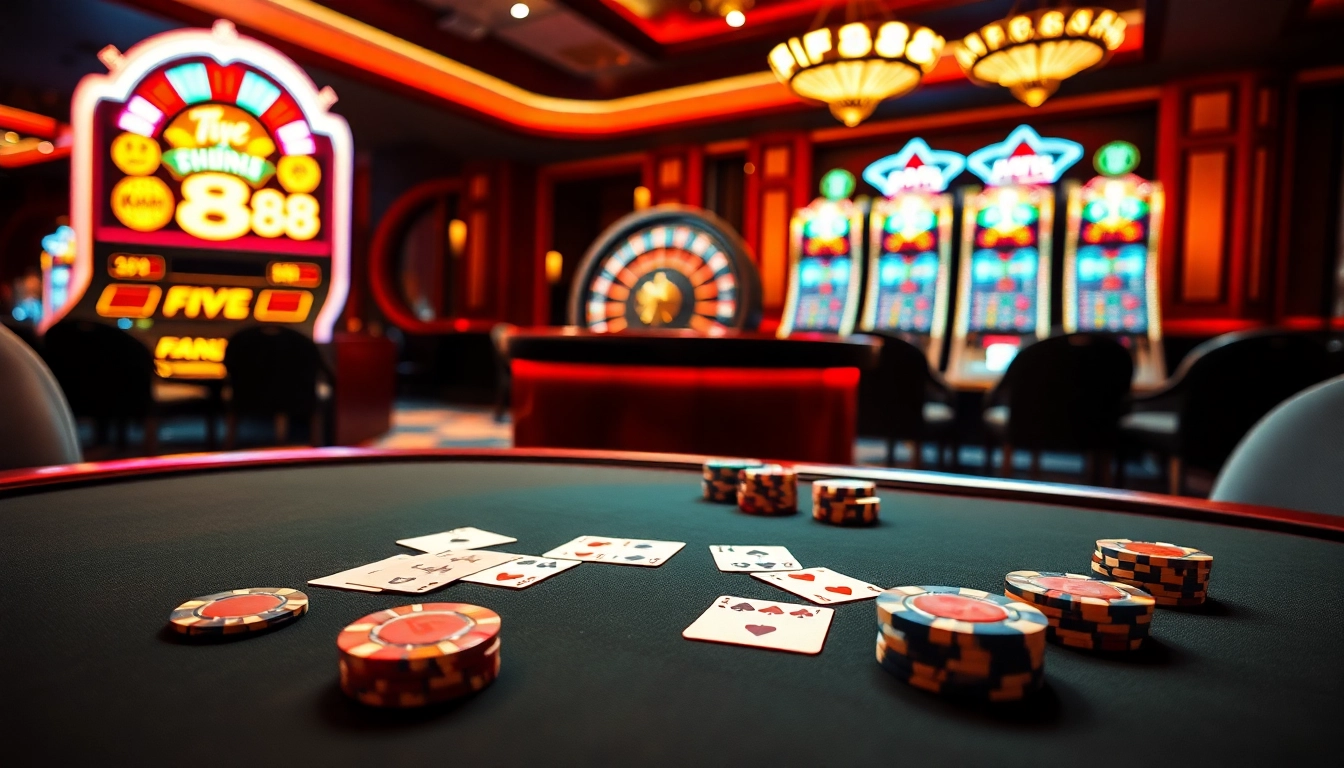 Experience the thrill of gambling at FIVE 88 with exciting poker and roulette.