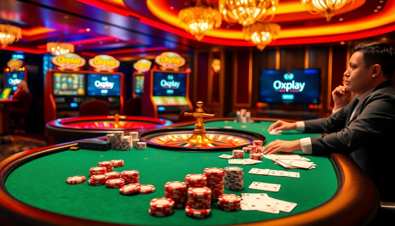 Engage in thrilling gameplay at Oxplay with exciting slot machines and high-stakes poker tables.