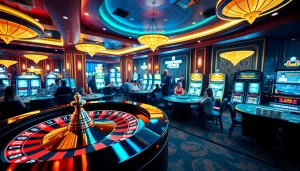 Experience the excitement of 789 P with vibrant casino tables and lively players.