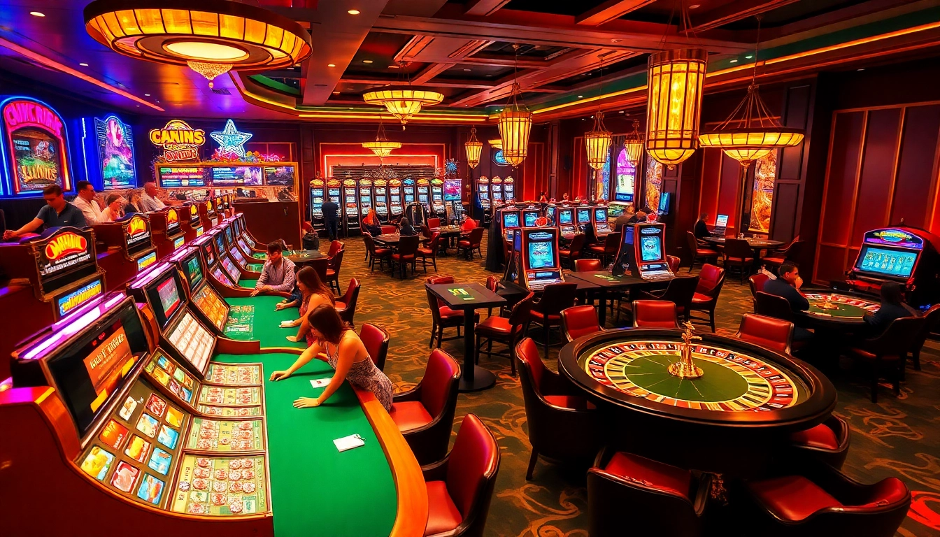 Excited players at a luxurious casino scene showcasing gambling experiences at https://lc88.jpn.com/.