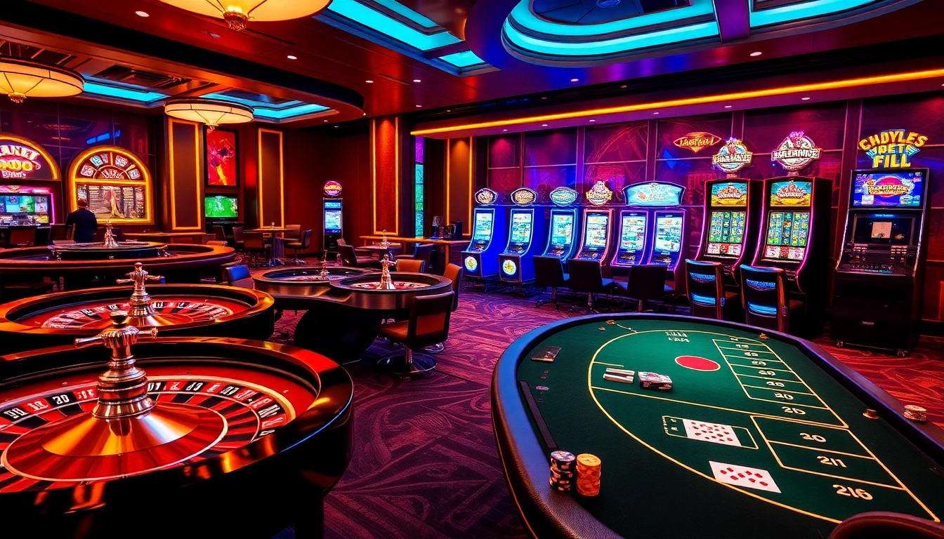 Experience thrilling online gambling action at https://rr88co.net/ with vivid casino visuals of roulette, poker, and slots.