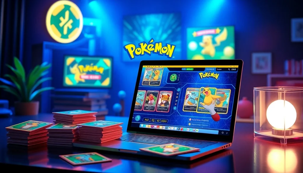 色とりどりのデジタルカードゲームで、オンラインオリパ無料の興奮と勝利の瞬間を体感できるイメージ。