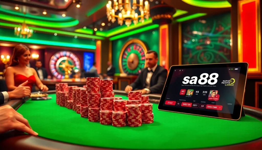 Experience the excitement of sa88 with thrilling casino games and polished poker tables.