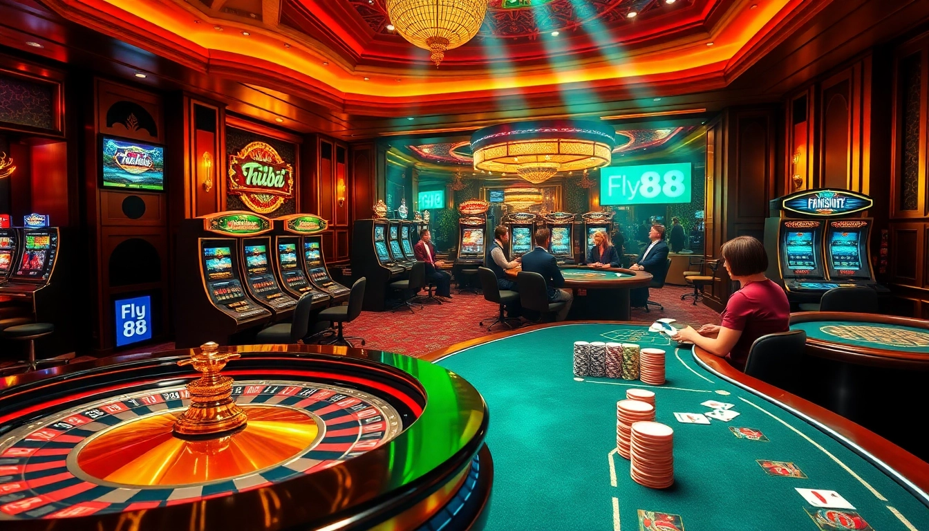 Engage with Fly88 by participating in thrilling casino games at a vibrant gambling scene.