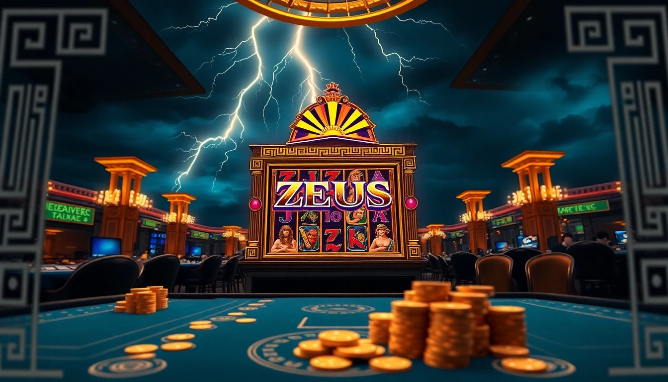 Rasakan kemenangan mendebarkan pada mesin slot Zeus di lingkungan kasino yang semarak.