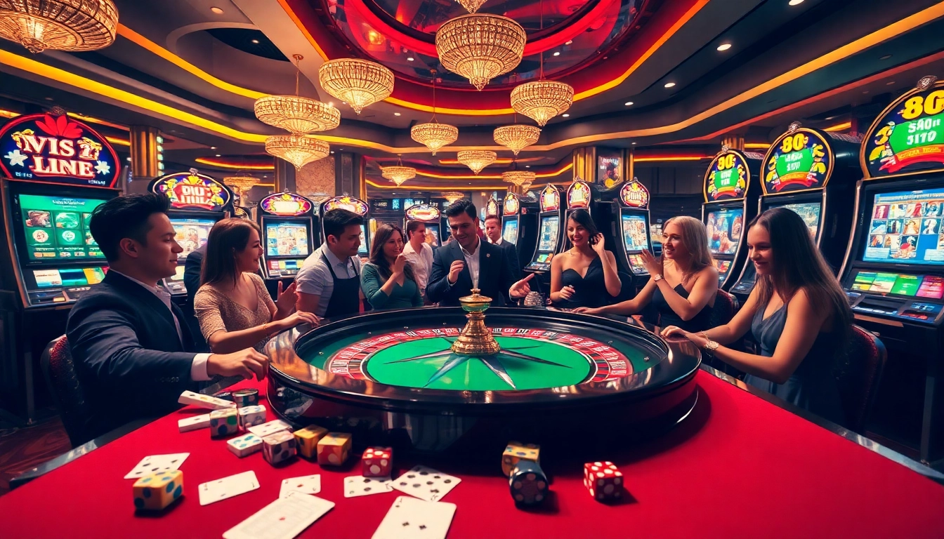 Experience thrilling gaming action at https://32win11.net/ with vibrant casino visuals showcasing roulette, cards, and poker chips.