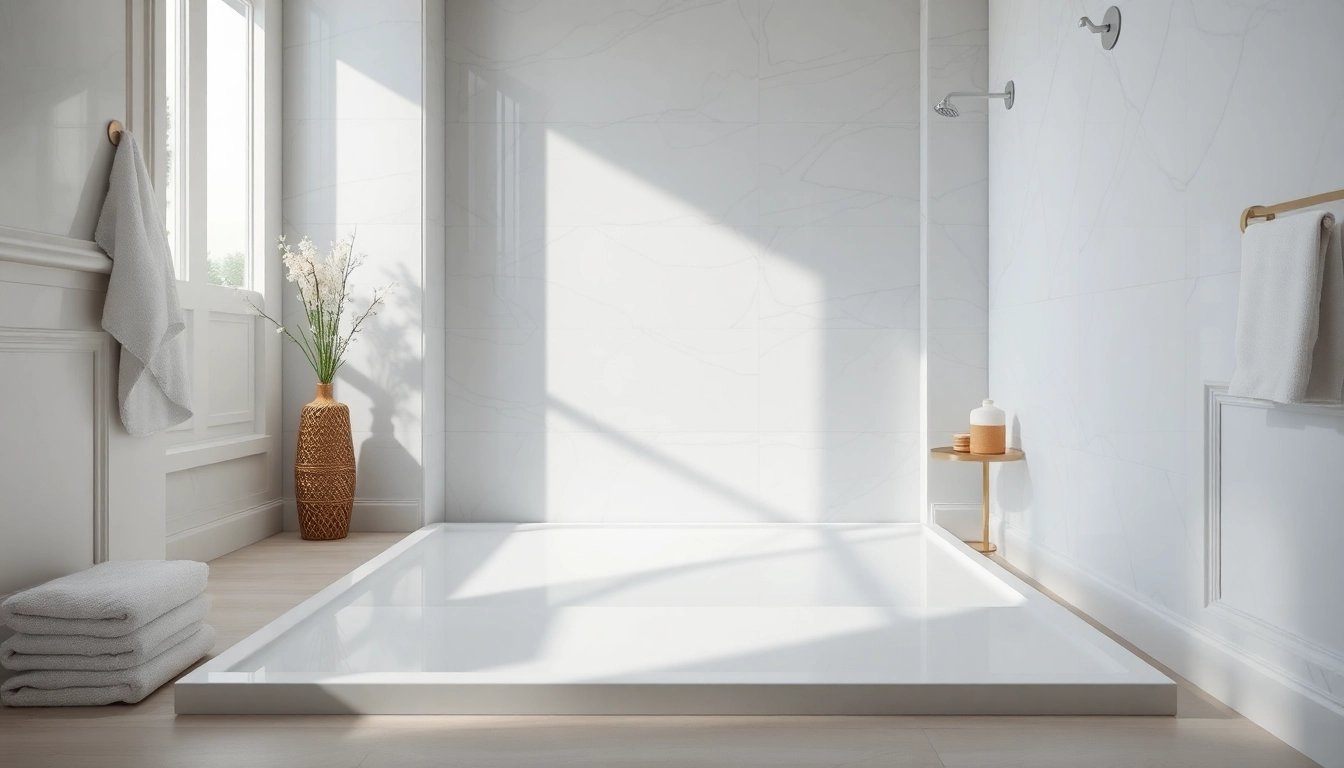 Transform your space with a modern shower base featuring smooth surfaces and elegant design.