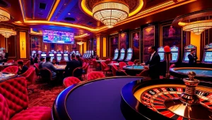 Experience thrilling gameplay at LC88 with luxurious casino tables and engaging players.