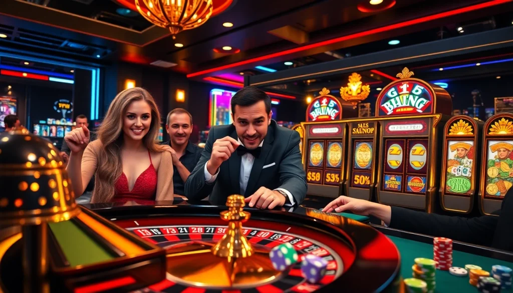 Lively casino gaming scene at https://lode88uk.com/ showcasing players and vibrant gambling elements.