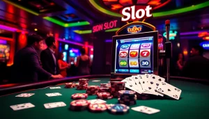 Experience the thrill of IDN slot gaming with vibrant casino visuals and action-packed gameplay.