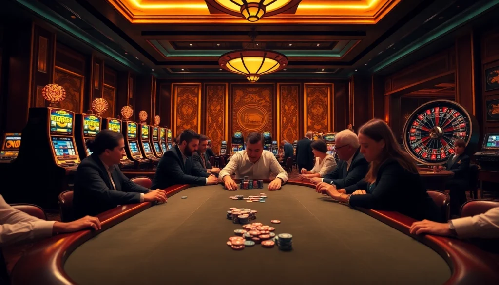 Experience the excitement at https://vmaxgame.net/ with vibrant gambling visuals of poker chips and cards.