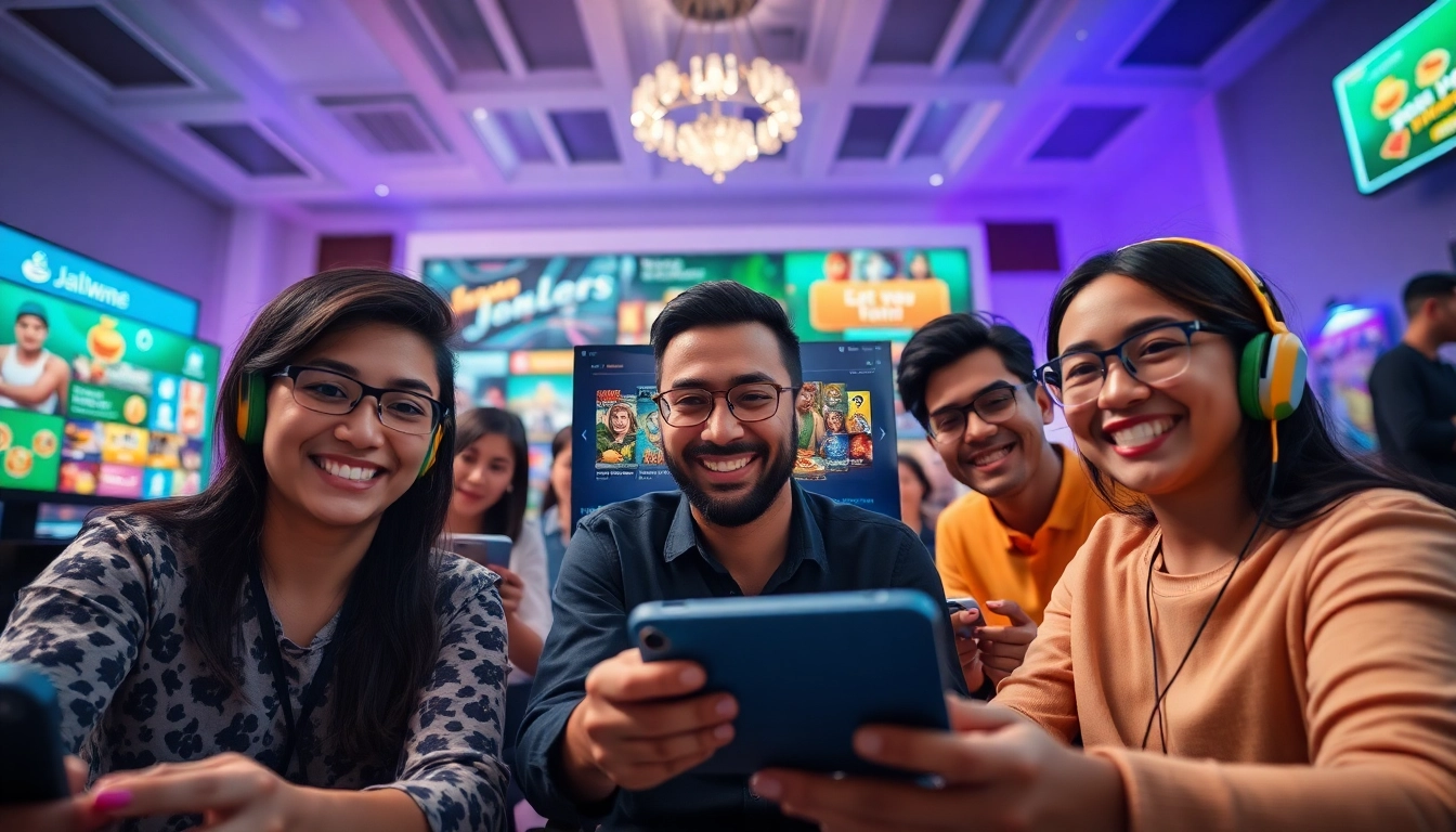 Jalwa win online gaming scene featuring players engaged with the browser interface