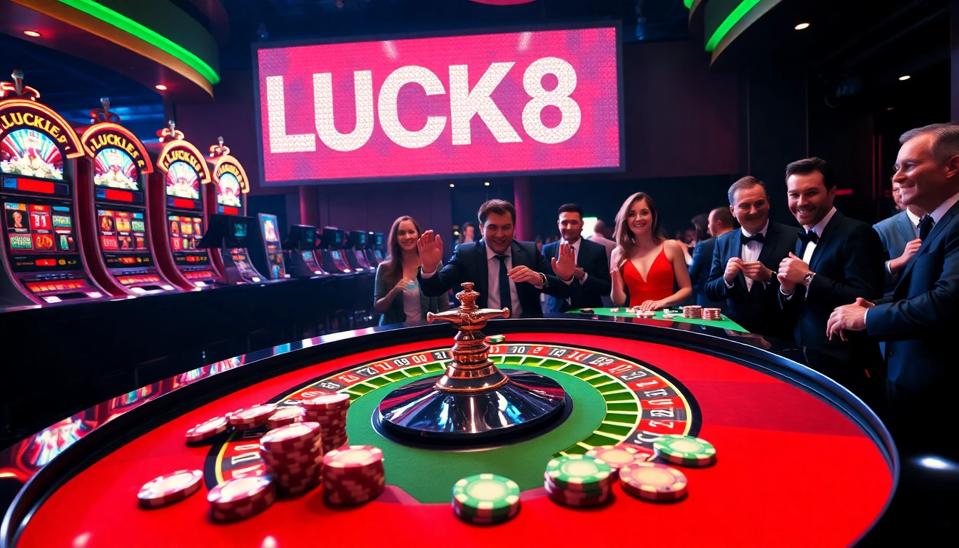 Trải nghiệm cảm giác chiến thắng tại casino LUCK8 với những vòng quay roulette và ván bài poker sôi động.