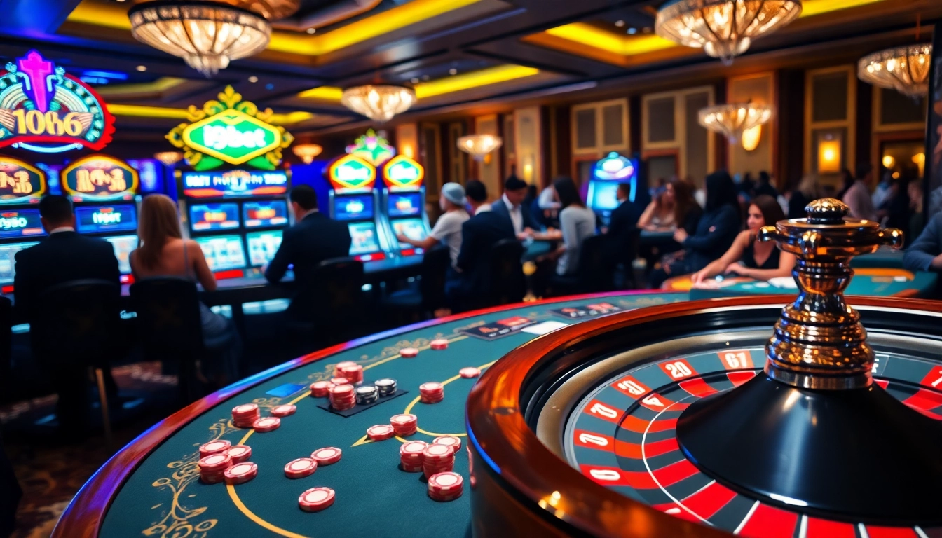 Experience the thrill of high-stakes play at i9bet's luxurious casino setting.