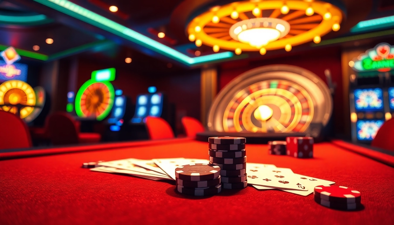 Experience thrilling gaming moments at bong88.casa with vibrant casino tables and engaging slot machines.