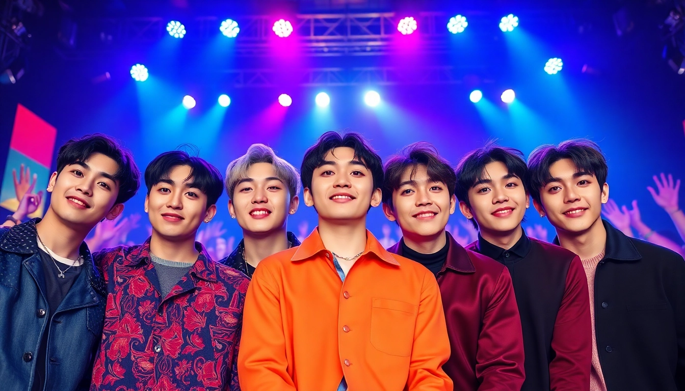 BTS members performing on stage, showcasing their unique styles and energetic presence.