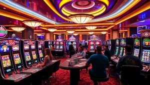 Raih jackpot besar di mesin slot Depo 1000 dalam atmosfer kasino mewah.