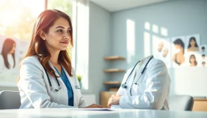 医療機関での女性の薄毛治療相談（女性の薄毛治療）— 信頼と専門性を示す。