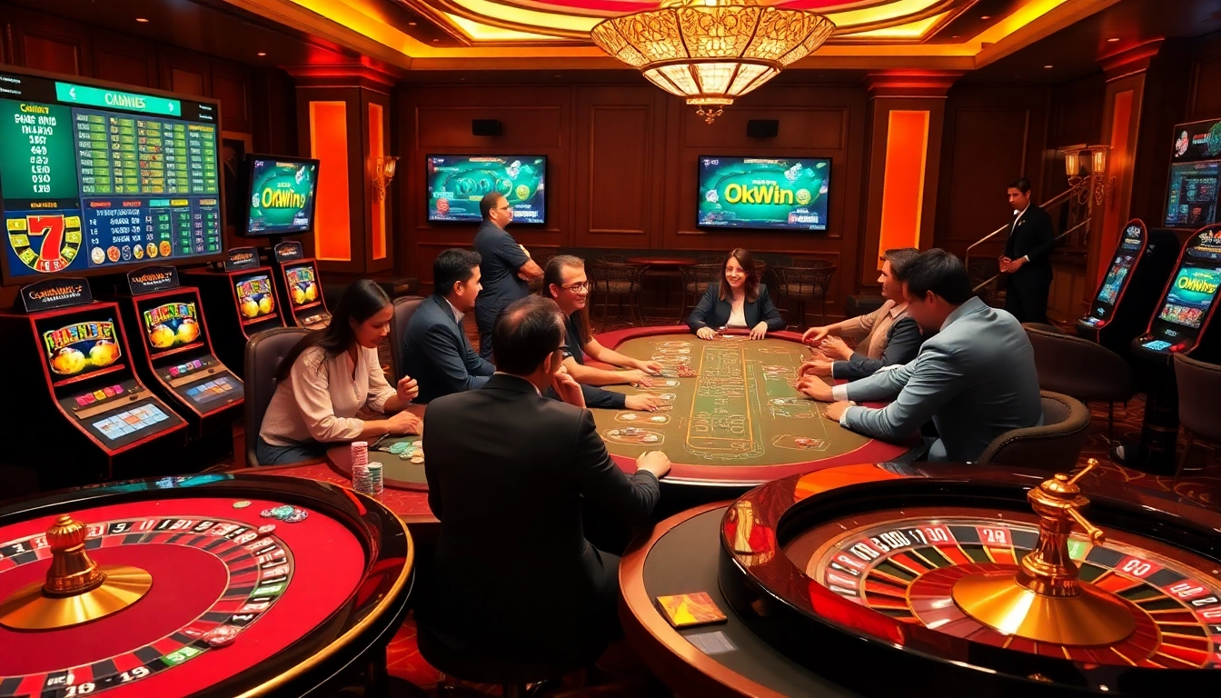 Engage in thrilling casino experiences featuring vibrant tables and digital displays at https://okwin.blog.