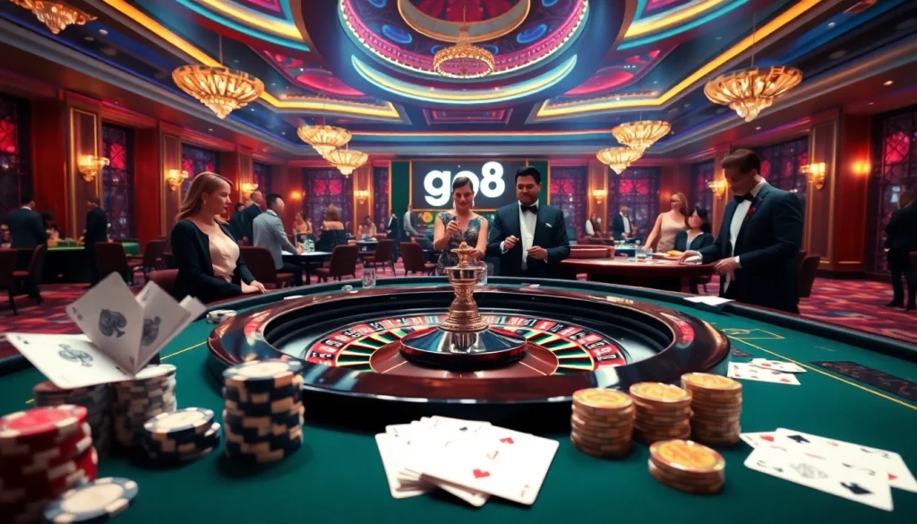 Experience high-stakes gaming at go8 casino with vibrant tables and competitive players.