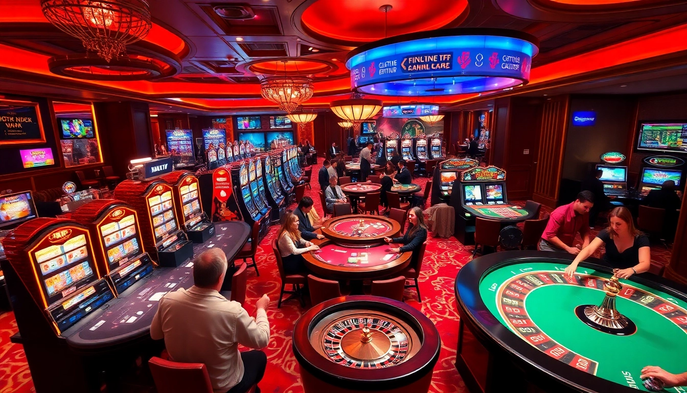 Exciting casino scene highlighting situs aresgacor with players engaging in gambling activities.