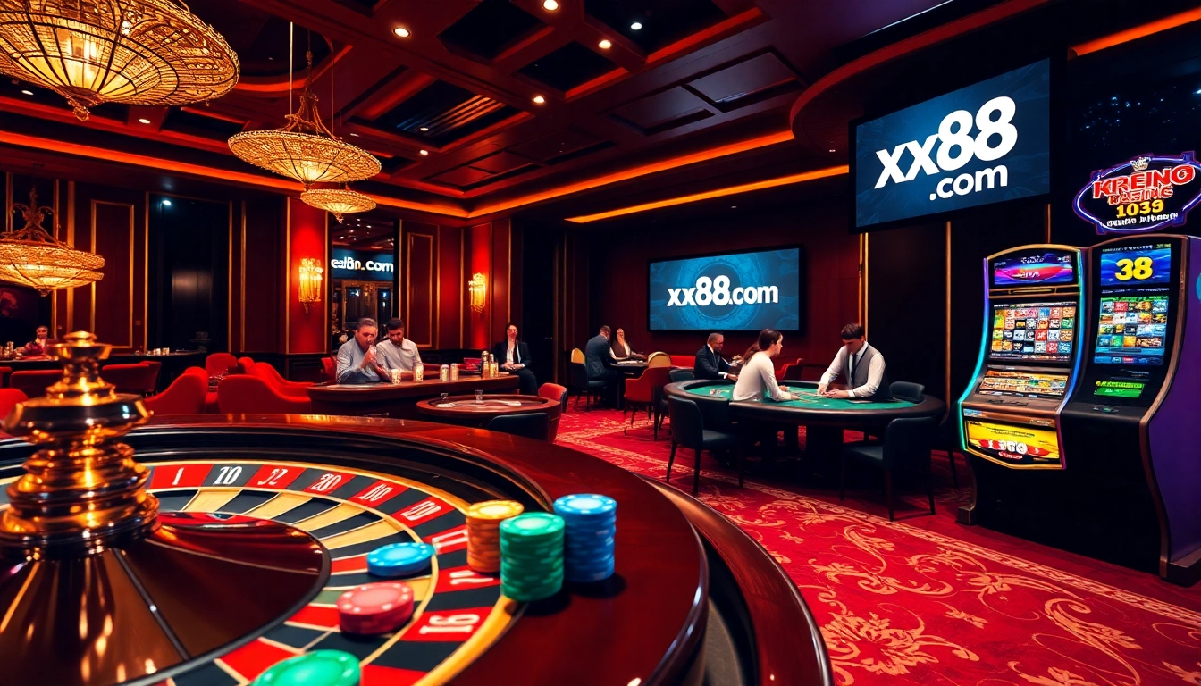 Experience the thrilling atmosphere at xx88com with vibrant casino games and excitement.
