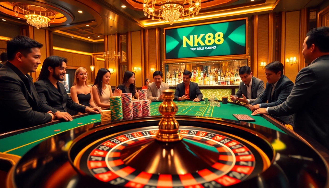 Join the excitement at NK88 with high-stakes poker and roulette gaming action.