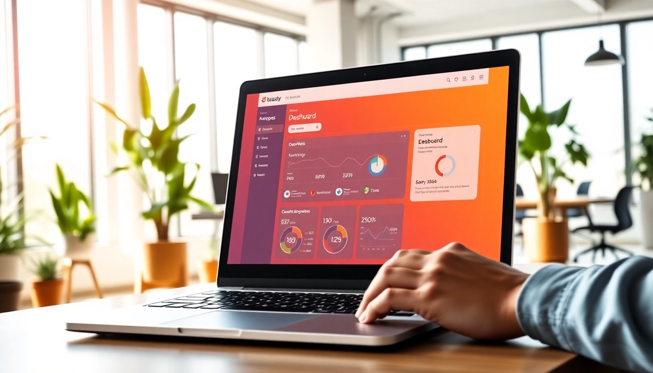 Utilizing HubSpot CRM free effectively on a laptop in a modern workspace to boost productivity.