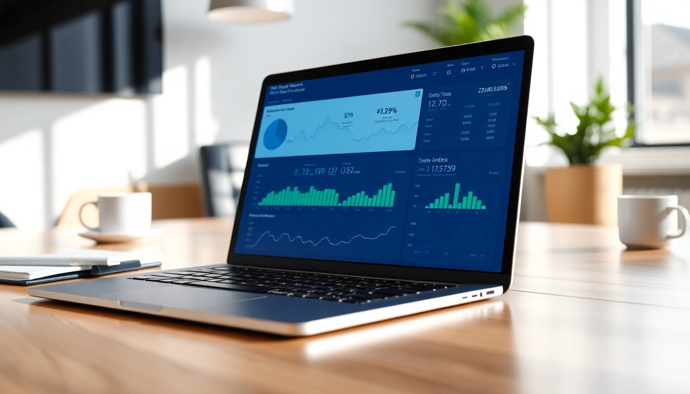 Analyze your website performance with SEO Rank Tracker on a modern laptop.