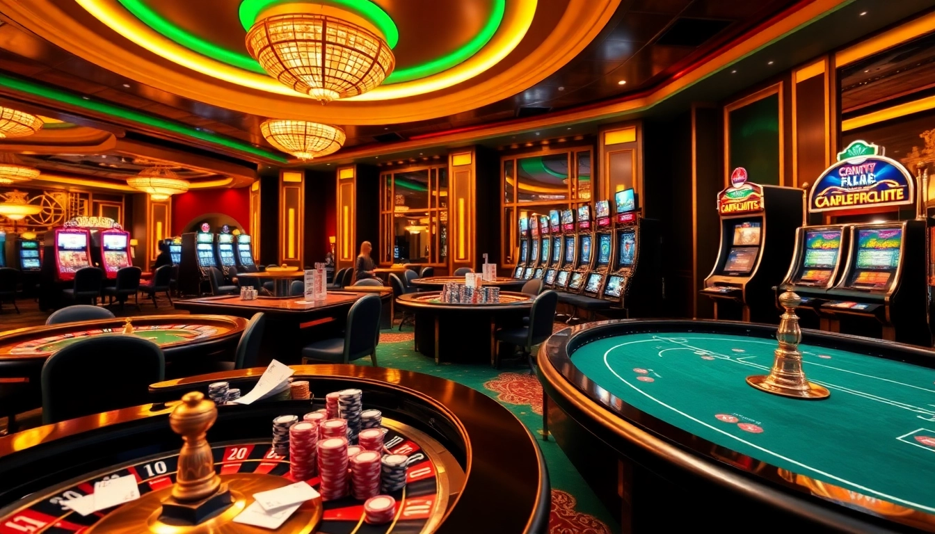 Découvrez l'excitation des casinos en ligne avec des tables de poker élégantes et des machines à sous vibrantes.