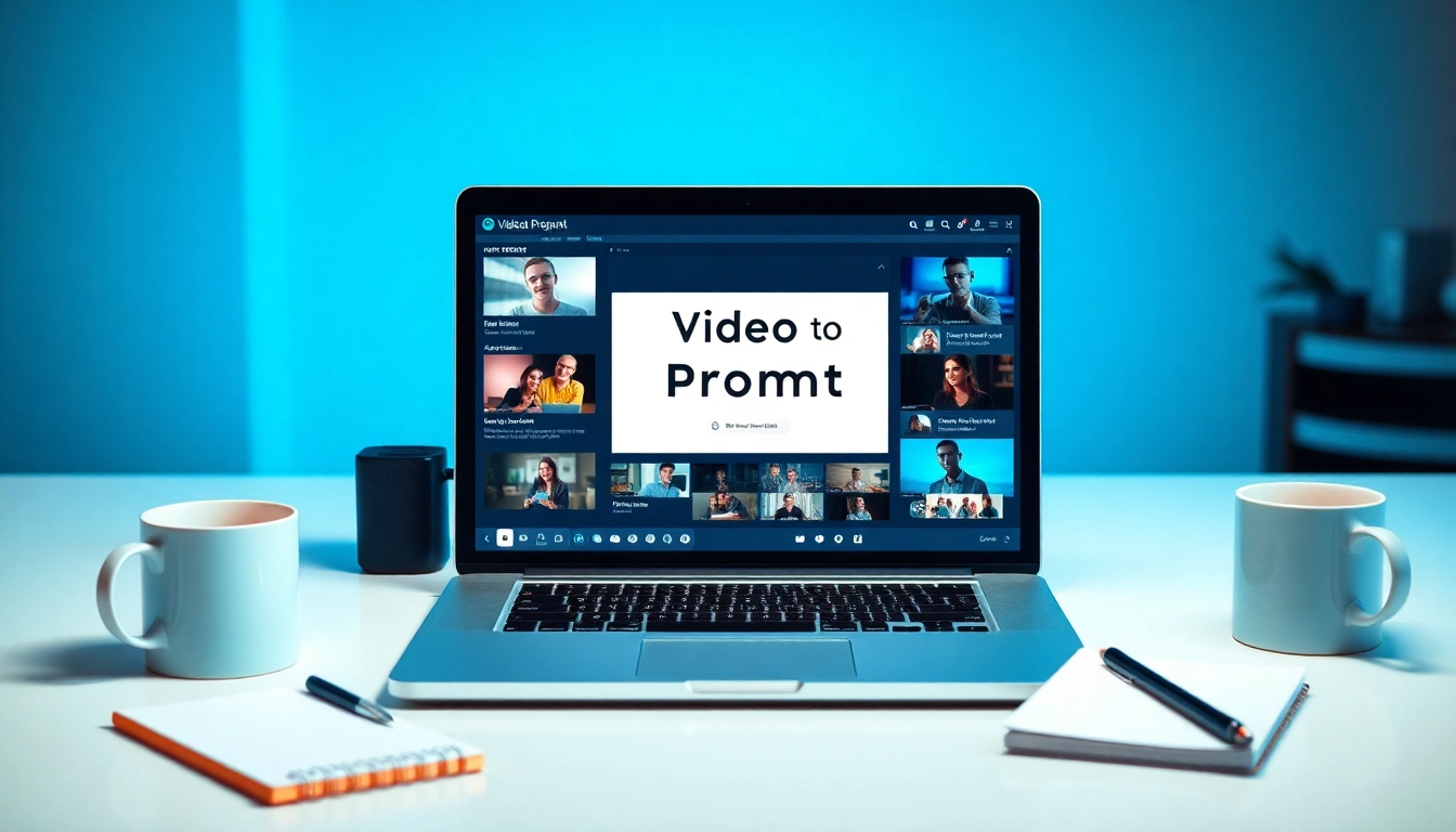 Transform video to prompt seamlessly with advanced AI tools in a modern workspace.