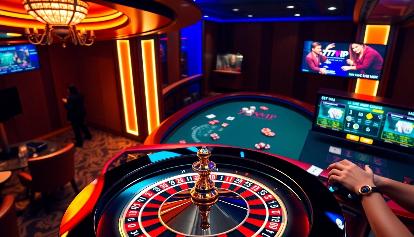 Engaging players at the 777VIP online casino, immersed in exciting games and betting options.