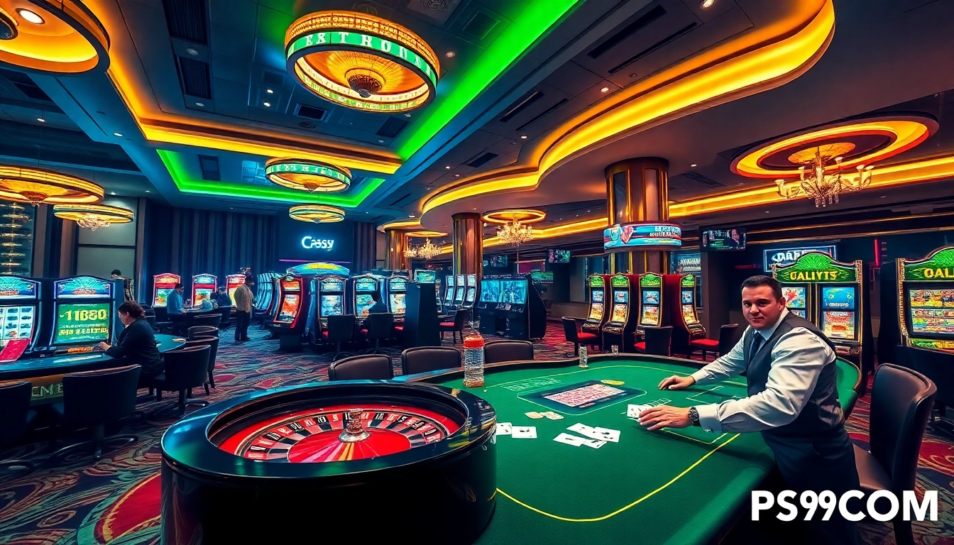 Experience thrilling online gaming at PS99COM with vibrant casino visuals and engaging gameplay.